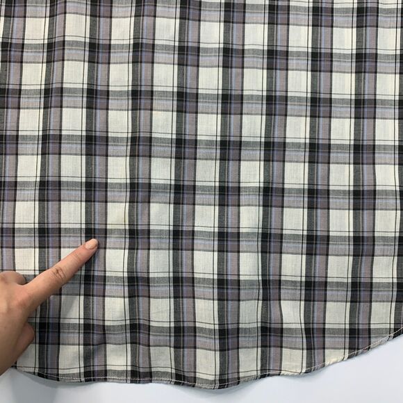 Plains Western Shirt Mens 2X Big Man Pearl Snap Button Plaid Short Sleeve Yoke - Picture 8 of 11